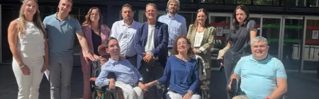Las entidades FEDER, conELA, FundAME y Federación ASEM tras la reunión en el Ministerio